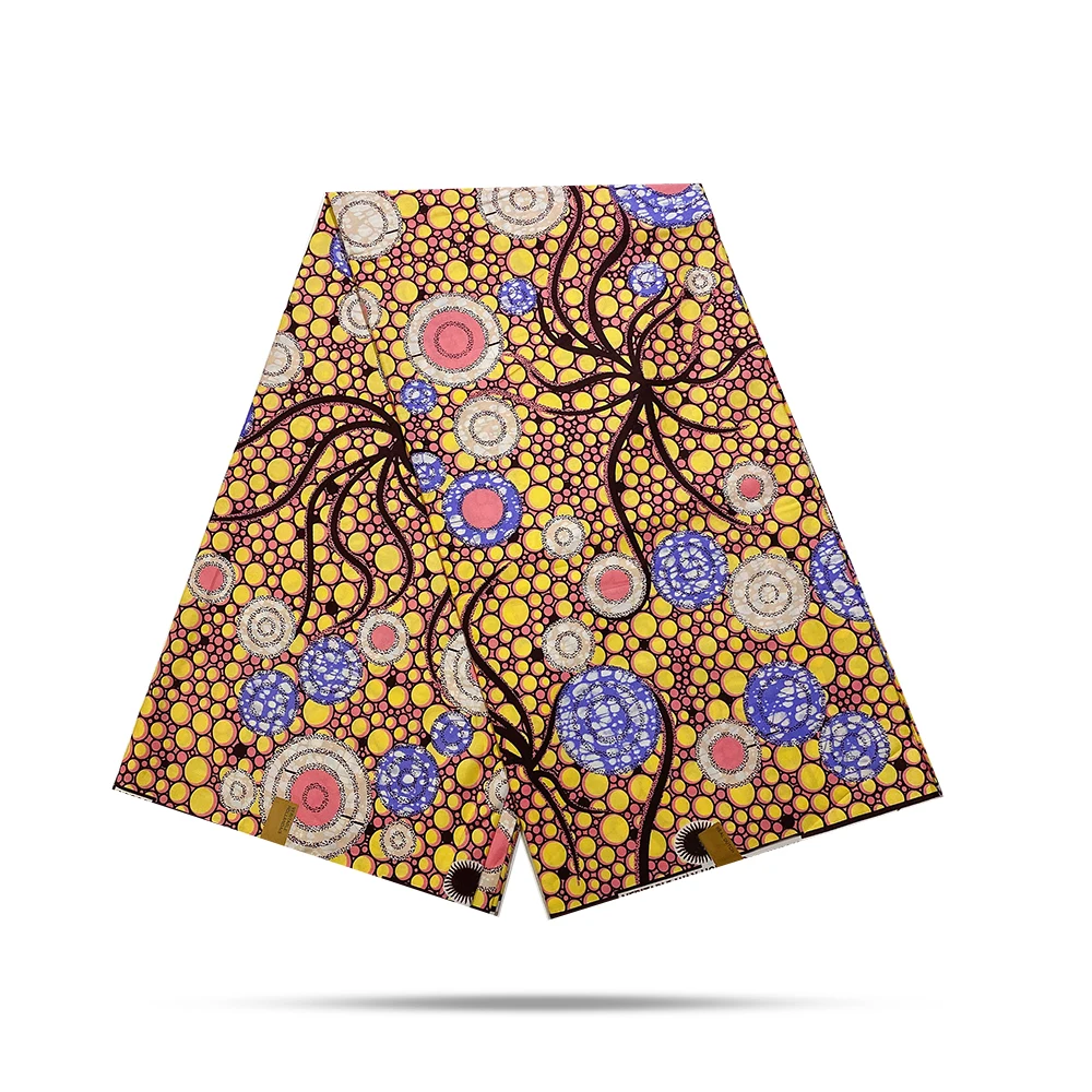 

Wax Fabric Ankara African printed batik fabric high quality TisSU African Ghana style dress 6 yards guaranteed true wax