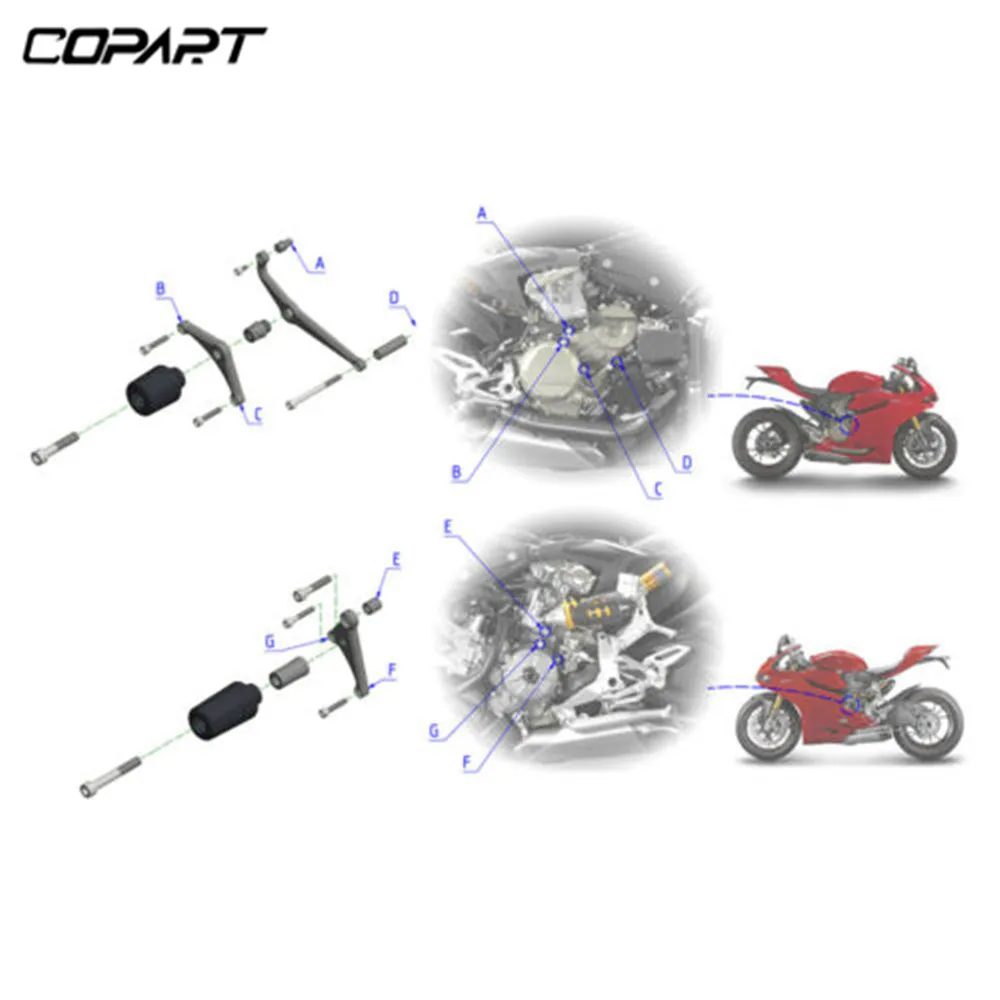 Защитная рамка для мотоцикла Задняя панель Ducati 959 1199 1299 Panigale R/S Superleggera|Накладки и