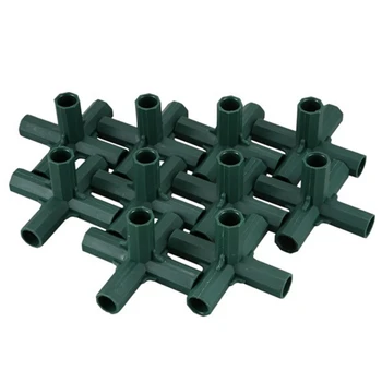 

20PCS 16MM Filled Steel Tube Parts Gardening Greenhouse Joints Garden Plastic Tee Connectors Bracket DIY Fittings
