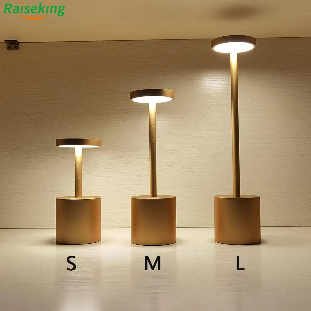 Modern Aluminium Led Dimmable Restaurant Cordless Table Lamp With Usb Rechargeable 5200ma Battery For Hotel Ktv Bar Dinning Room