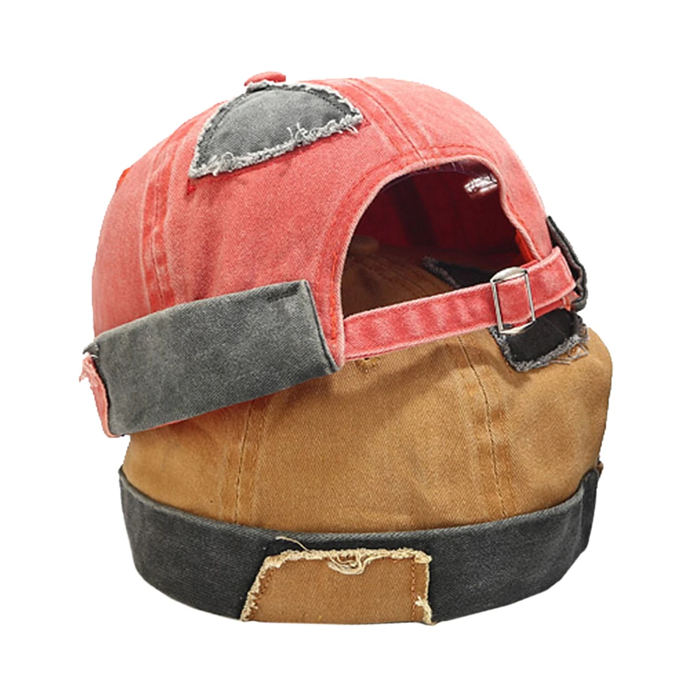 Модные унисекс модные уличные хлопковые Ретро Повседневные шапки с черепом без полей шапочки Кепка с манжетами без полей Ретро Темно-синяя стильная Шапка-бини
