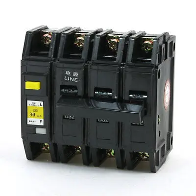 

3000A Overload Protection 3P+N Moulded Case Circuit Breaker DZ12LE-63 32A