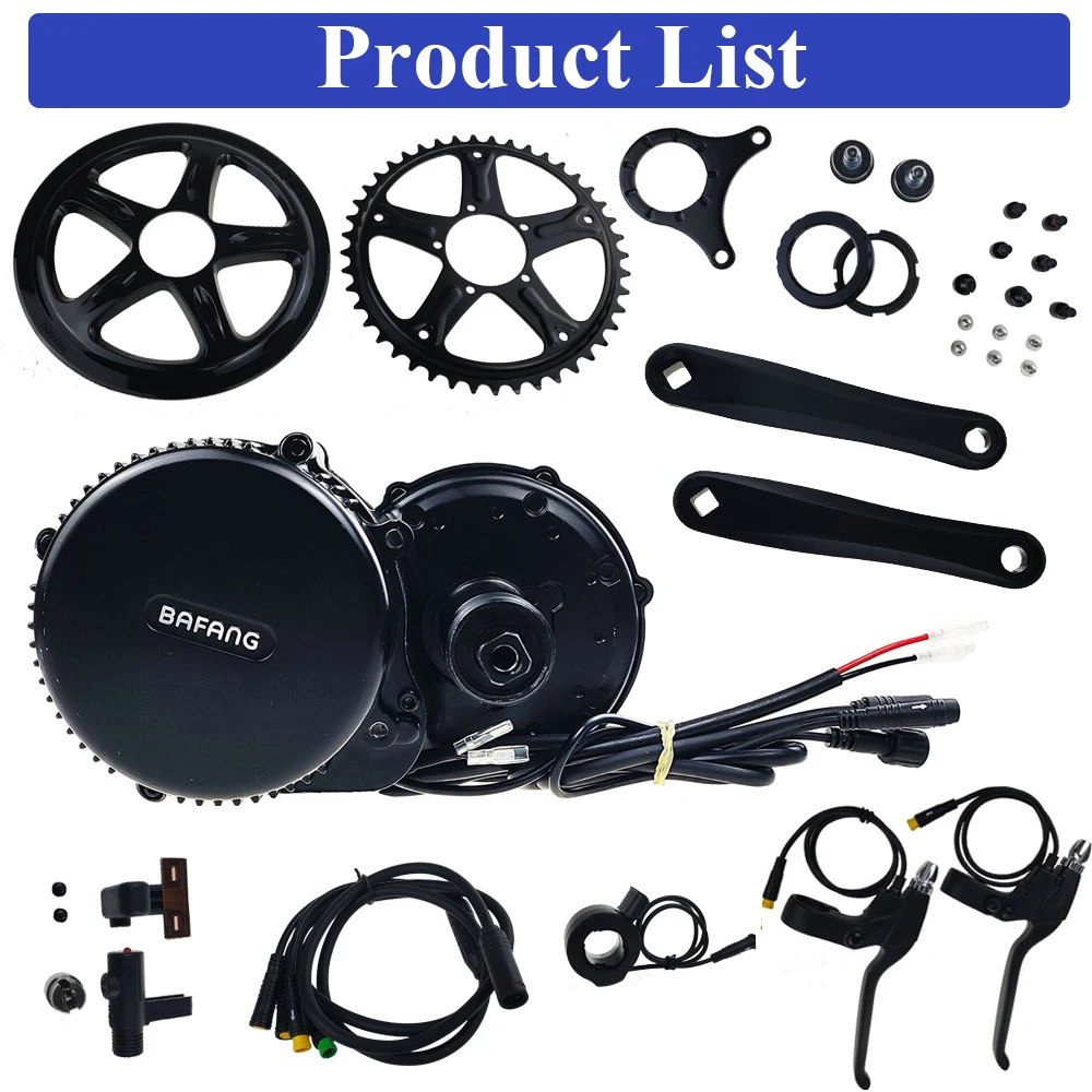 US $378.88 Bafang Motor BBS02B 750W 48V BBS01B 250W 36V 350W 500W BBS01 BBS02B Mid Drive Motor Electric Bicycle Conversion Kit for E bike