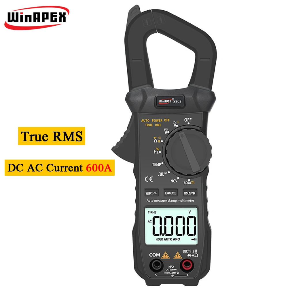 

New DC AC Current 600A Digital Clamp Meter Multi-function multimeter Testr With Voltage resistance capacitor voltage detector