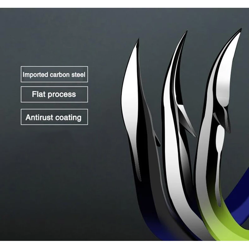 강철 물고기 후크 고 탄소 잉어 후크 일본식 해수 낚시 Ansuo 라인 바인딩 라인 45CM 낚시 후크 10 짝/가방