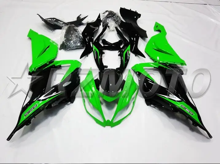 ABS обтекатель комплект подходит для Kawasaki ZX6R 2013 обтекатели для мотоцикла ZX-6R ниндзя 636 599 кузов цвета: зеленый, черный