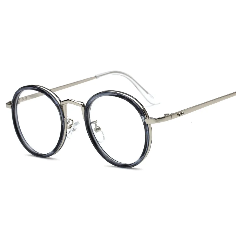 Круглые очки ретро оправа для мужчин и женщин розовые черные очки Оптическая близорукость оправы для прописанных очков очки Oculos