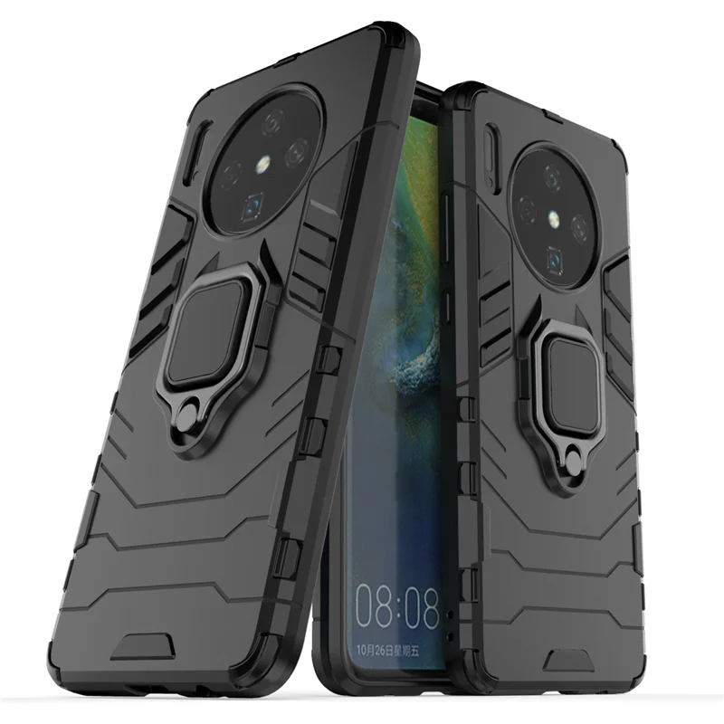 Роскошный Броня с магнитным кольцом чехол для huawei Коврики 30 20 Pro P30 P20 lite Y5 Y6 Y7 Y9 чехол для телефона чехол противоударный держатель чехол s