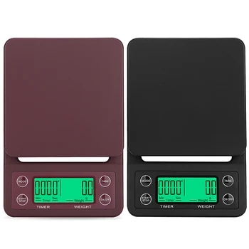 

3kg/5kg 0.1g Smart Drip Coffee Scale With Timer Portable Kitchen Scale High Precision LCD Electronic Scale Household Accessories