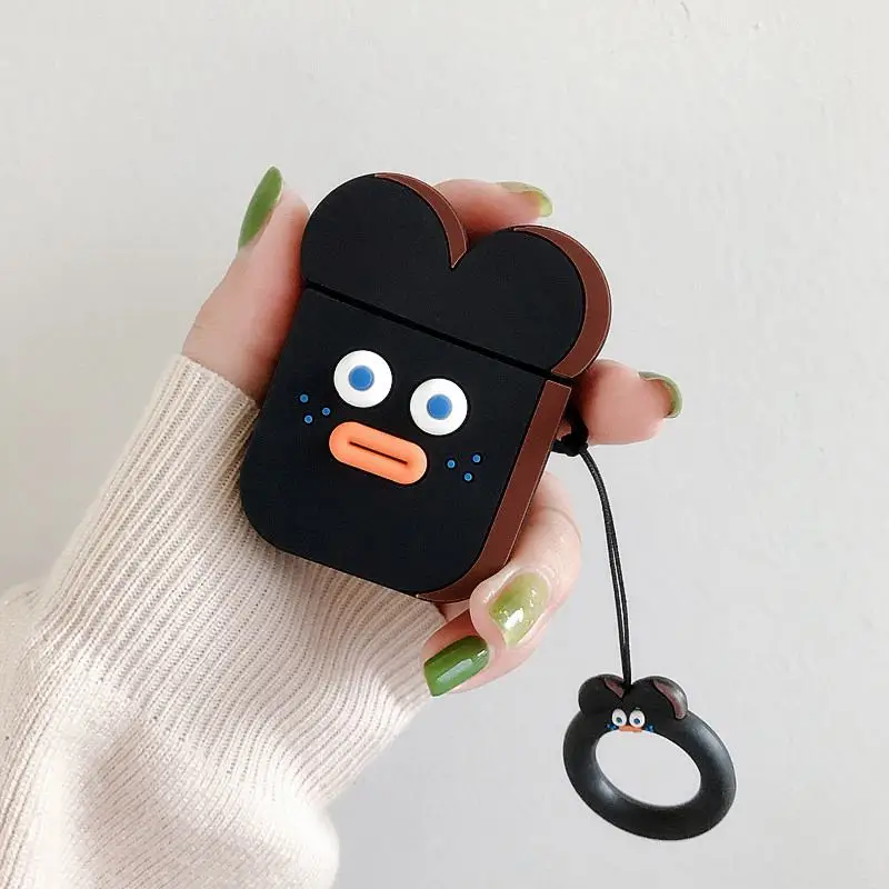 Беспроводные bluetooth-наушники супермена с ремешком чехол для Airpods 2 стежка Защитный Мягкий чехол для Airpods милый мультяшный - Цвет: GJ0024