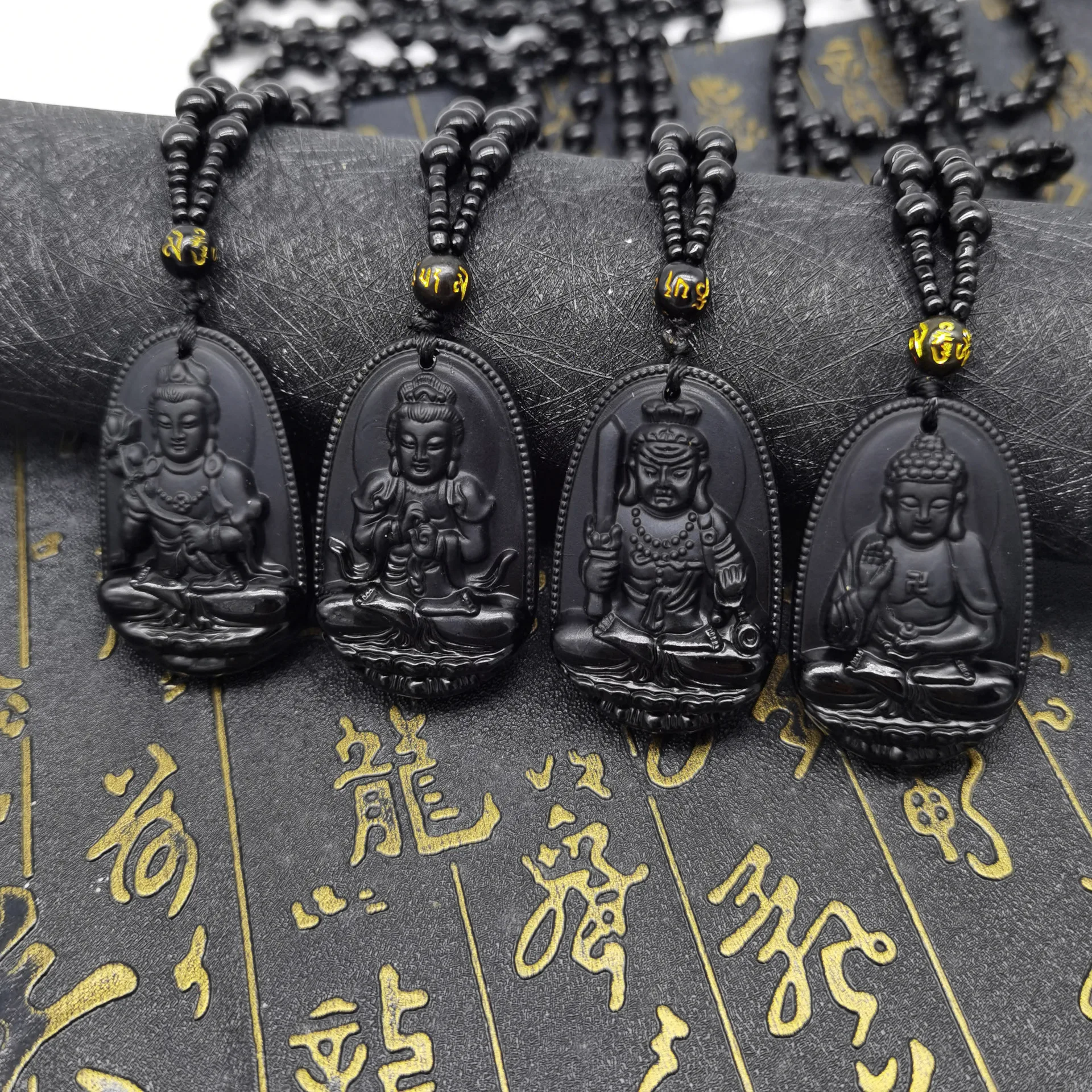 Margo Morrison Carved Black Jade Buddha Pendant | PATRICIA