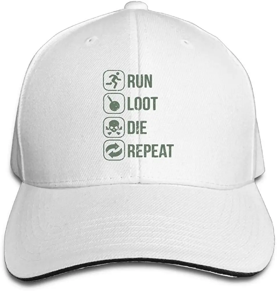Унисекс Run Loot Die Repeat модная бейсболка с козырьком для путешествий/спорта