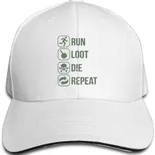 Унисекс Run Loot Die Repeat модная бейсболка с козырьком для путешествий/спорта