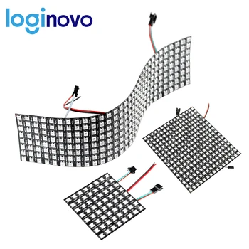 

WS 2812 DC5V 8*8/16*16/8*32 LED Strip Individually Addressable Digital Flexible Pixel Screen LED Module LED Panel Chip