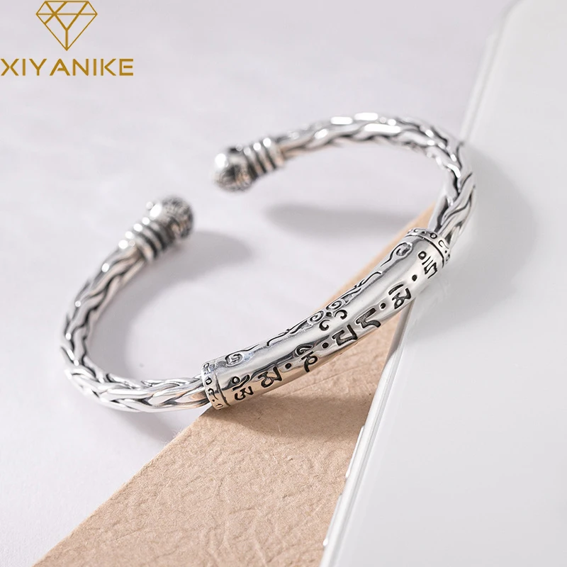 Vintage Adjustable Open Cuff Bracelet Bangles For Men Women Jewelry Gift Unisex Accessories