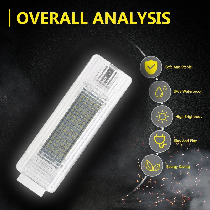 Светодиодный светильник с высокой яркостью для багажника автомобиля, багажного отделения, лампа для сиденья Alhambra Altea Cordoba Vario Ibiza Leon 4-светодиодный o