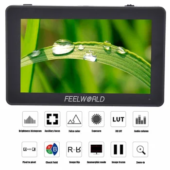 

FEELWORLD monitoring 5.5 Inch F6 PLUS IPS DSLR Camera Field Monitor 4K HDMI LCD HD 1920*1080 Video Monitor for Nikon Sony Canon