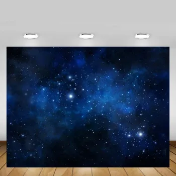 

Mehofond Newborn Dark Blue Starry Sky Backdrop Space Glitter Stars Baby Birthday Portrait Photography Background Photo Studio