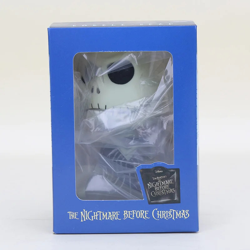 10 см Фильм Кошмар перед Рождеством Джек Wacky воблер Bobble Head ПВХ фигурка игрушка украшение автомобиля рождественский подарок - Цвет: black with box
