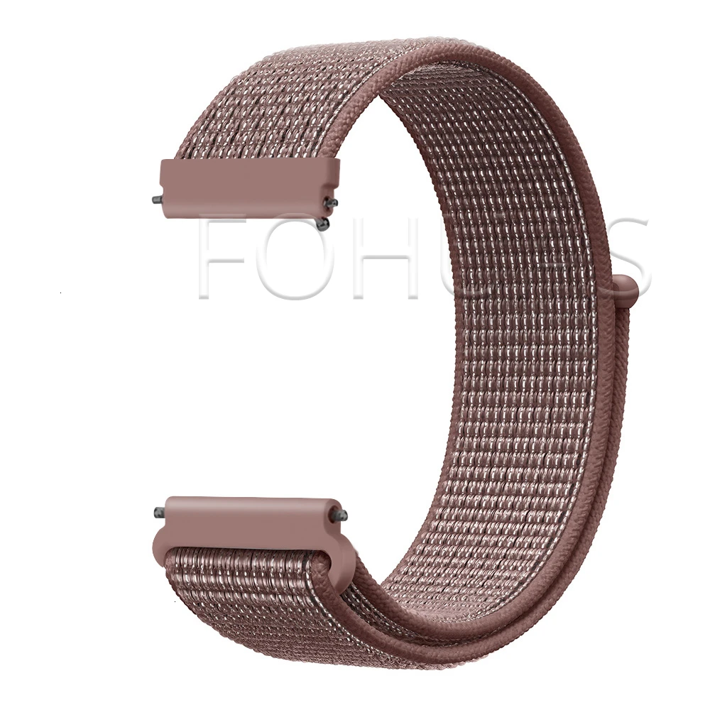 Smokey Нейлоновый ремешок 20 мм 22 мм для HUAWEI WATCH 2 Pro и Frontier ремешок Amazfit Bip samsung Galaxy Watch 42 мм 46 мм Active gear S3 Classic - Цвет ремешка: Smokey