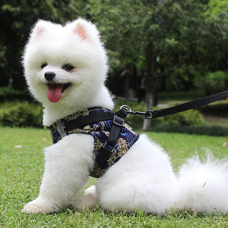 Reflective Pet Dog Harness Vest Nylon Adjustable dogs Collar Chest Strap Outdoor Walking Safety Leashes for Small Dogs Supplies