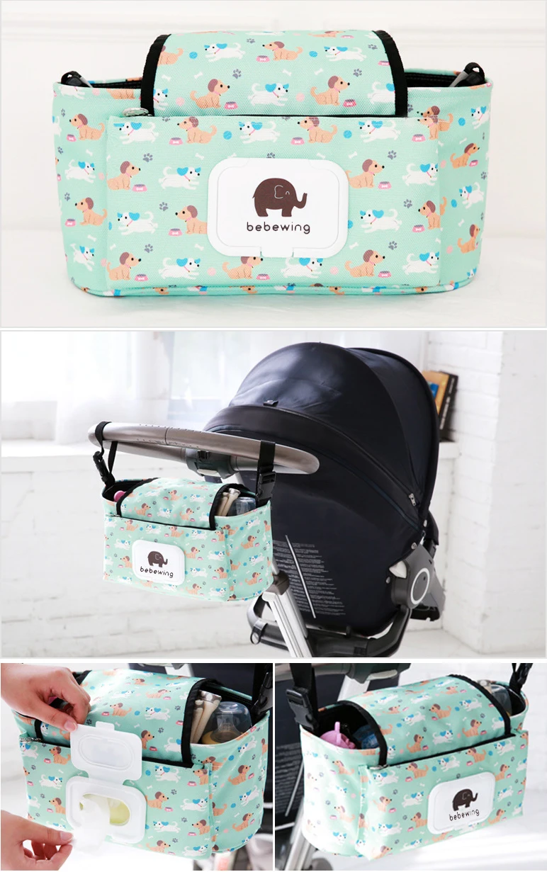 Многофункциональная сумка для детской коляски, большая вместительность, сумка для подгузников, висящая на коляске, детские вещи, органайзер, аксессуары для коляски