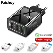 USB зарядное устройство для телефона быстрое зарядное устройство QC 3,0 EU/US вилка настенное зарядное устройство для samsung iphone 6 7 8 9 11X Xiaomi зарядное устройство huawei
