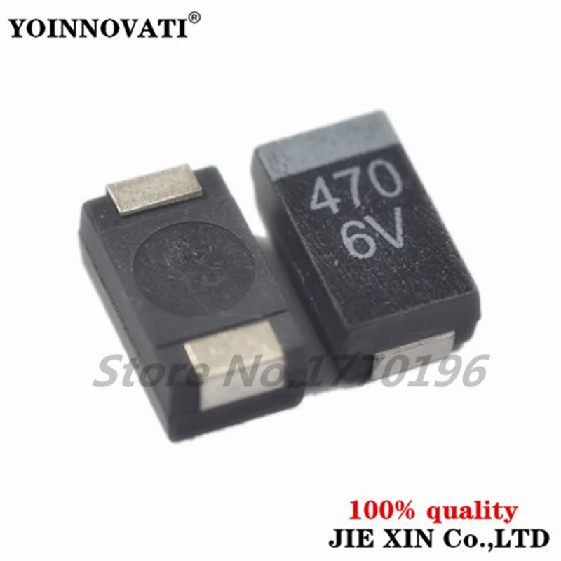Танталовый конденсатор SMD 50 шт./лот 470 мкФ 6.3VD тип 7343 черный | Электронные