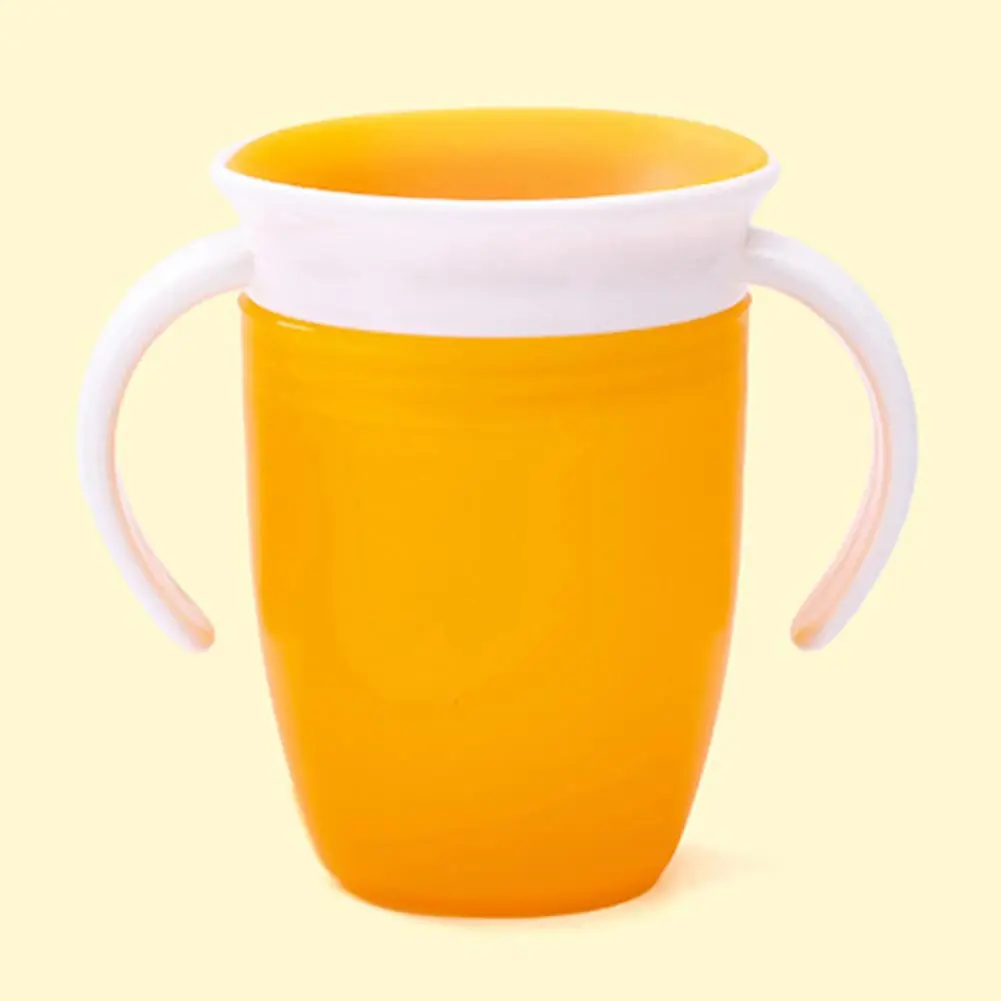 

Feeding Flip Lid Trainning Safe Cup Drinking With Double Handle Water Bottle Infant 360 Degrees Rotated Leakproof