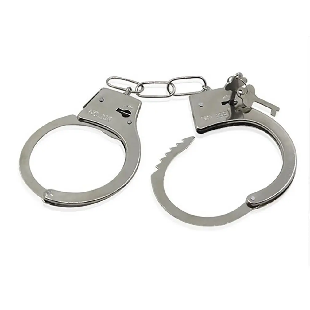 Kids Toy Metal Handcuffs Hand Cuffs Police Fancy Dress Children Pretend Play HGL