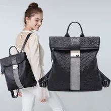 Backpack Women's New Style Korean-style WOMEN'S Bag Fashion Backpack Casual Cool Large Capacity Travel Bag Fashion Wholesal