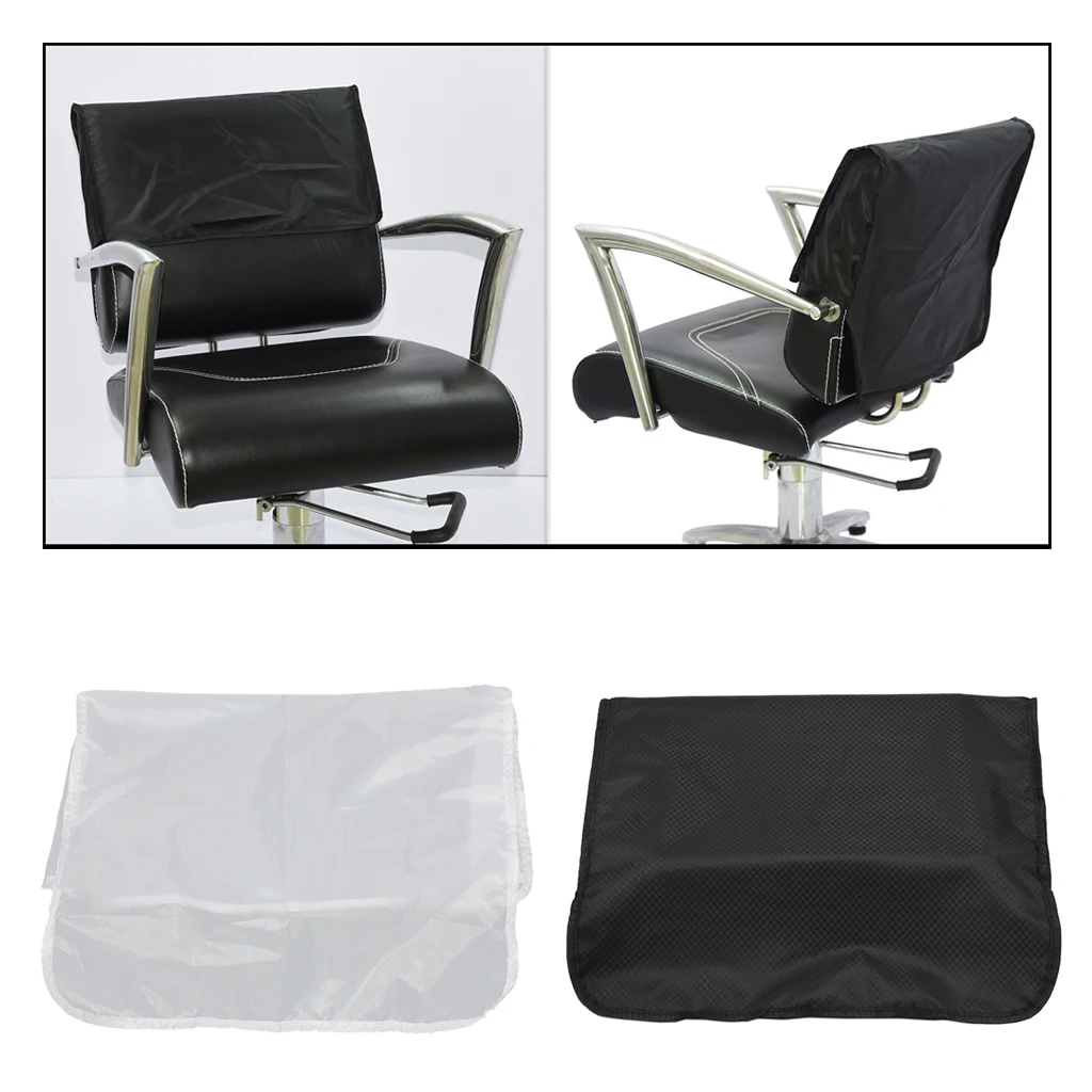Professional Salon Baber Hairdressing Chair Back Covers Clear Black 19' Salon Barber Chair Back Covers Square Black Clear