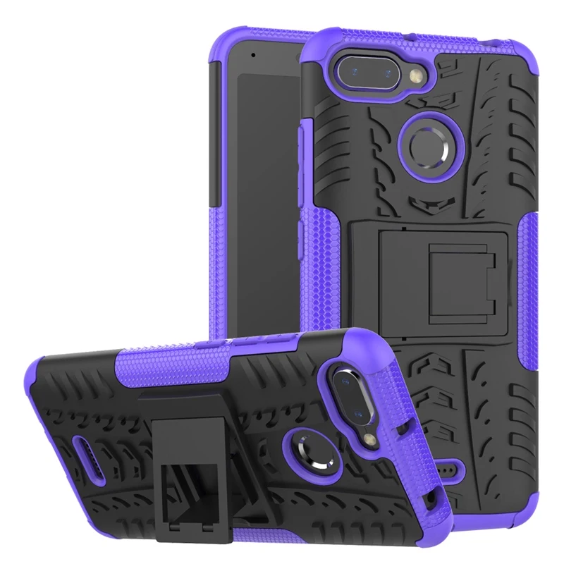 purple XWZJ Защитный чехол для Redmi 6A, чехол для Xiaomi Redmi 6A, силиконовый чехол для тяжелых условий эксплуатации, чехол для Xiaomi Redmi 6A, чехол для Redmi 6A, 6, 7A, Note 7, чехлы - Цвет: purple XWZJ