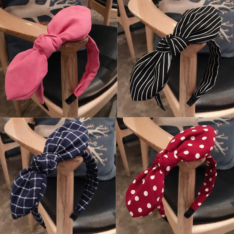 Fashion Lady Fabric Big Ribbon Hair Hoop Girls Bow Widened Headband Ornaments Hairbands For Women Headwear Hair Accessories