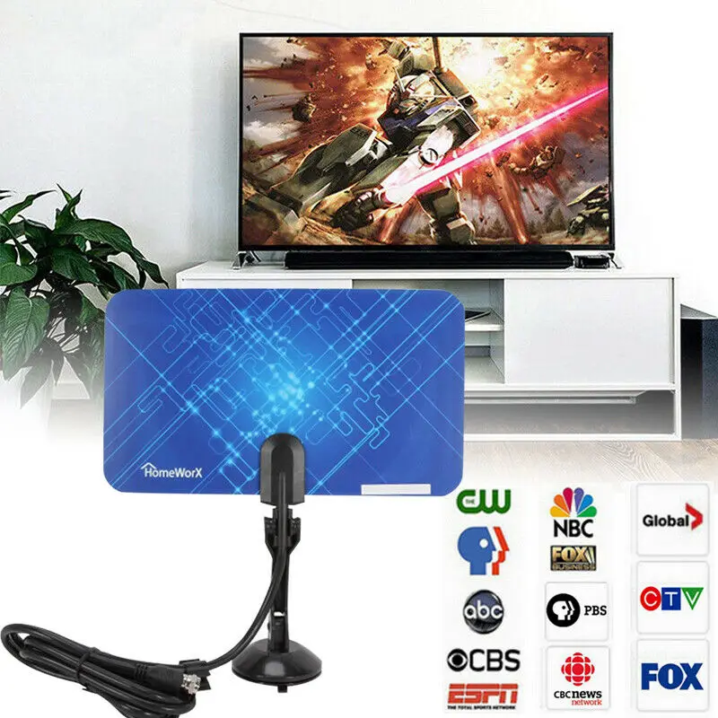 Крытый 300 км антенна ТВ Freeview цифровой HD Skywire HD tv 1080p Sky Link 4K 16ft кабель
