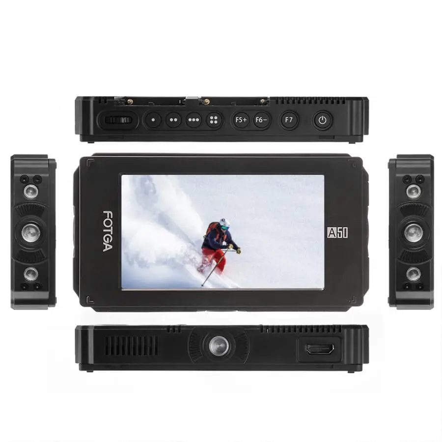 Переходное кольцо для объективов Fotga A50TLS FHD 5 дюймов Сенсорный экран 1920x1080 4K HD видео через функцию On-Камера для контроля уровня сахара в крови с 3D LUT Функция 3G-SDI фотомонитор