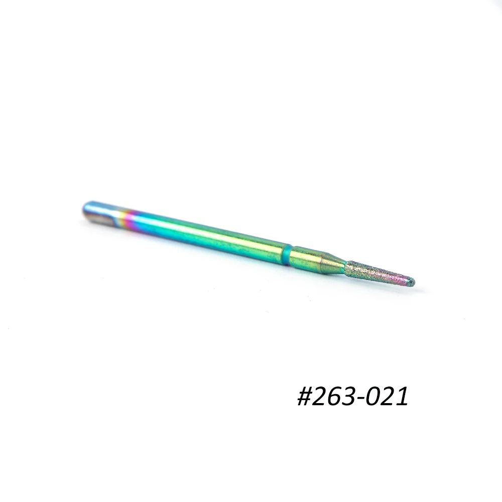 263-021 1 шт. алмазные сверла для ногтей, радужные карбидные фрезы, роторные заусенцы, электрический инструмент для очистки кутикулы, для маникюра, SA1514-1 - Цвет: 263-021