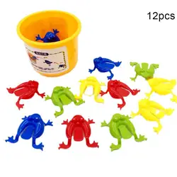 Jouets pour enfants, 12 pièces, grenouille sautante, rebond, Fidget, nouveauté, assortis, anti Stress, cadeau d'anniversaire, fête 