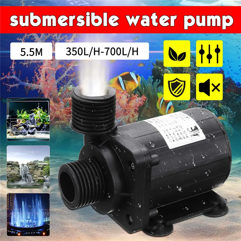 DC 12 V-24 V 1000L/ч горячей воды циркуляционный насос Солнечный водяной насос бесщеточный мотор 5,5 м IP68