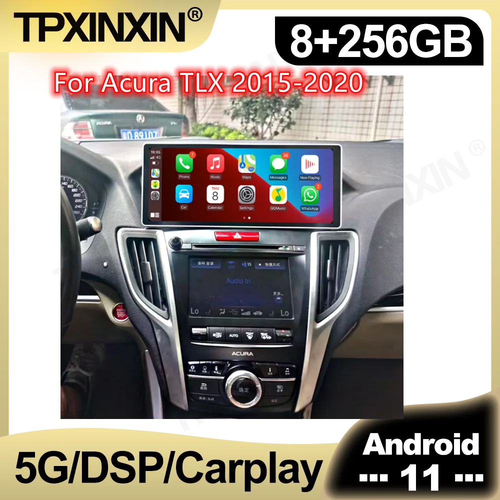 128GB CarPlay Android 11.0 AutoRadio For Honda Acura TLX 2015 - 2020 Car Auto Multimedia Player Stereo GPS Navi Radio Head unit