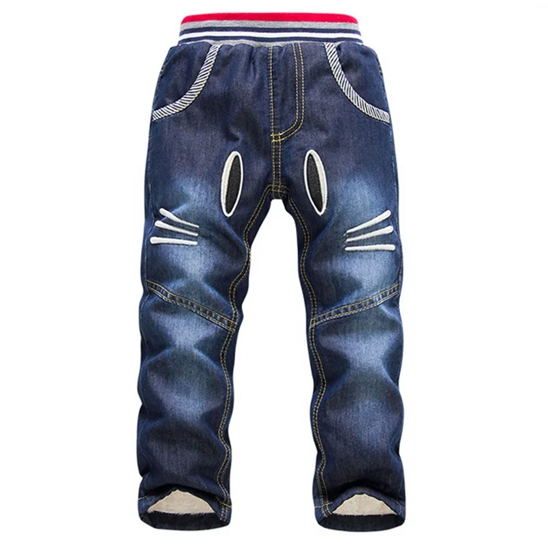 Thick Warm Winter Children Jeans 2-7Yrs Baby Girls Boys Jeans Trousers Top Quality Boy Pants Retail New Arrival - Цвет: 1577