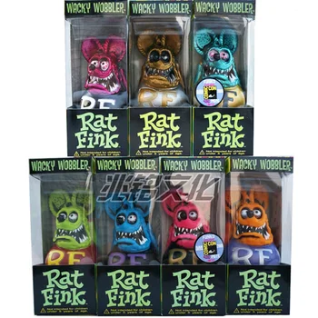 

Crazy Mouse Action Figure Ratfink Model Toys for Car Decoration RAT FINK Bobblehead Doll Collections