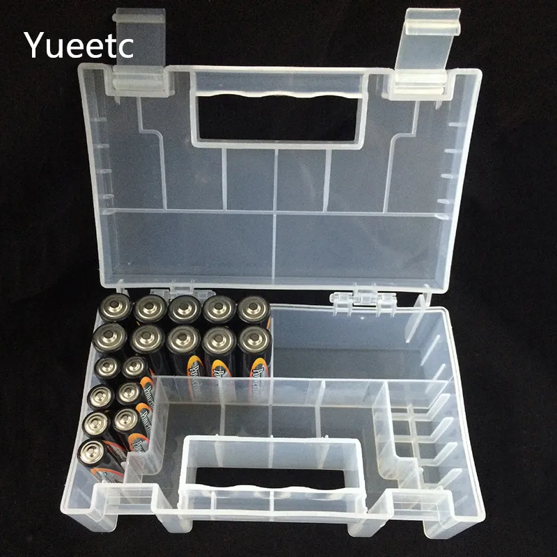 

20pcs AA + 14pcs AAA Battery Storage Box Transparent AAA AA Battery Holder Plastic Battery Storage Organizer Case