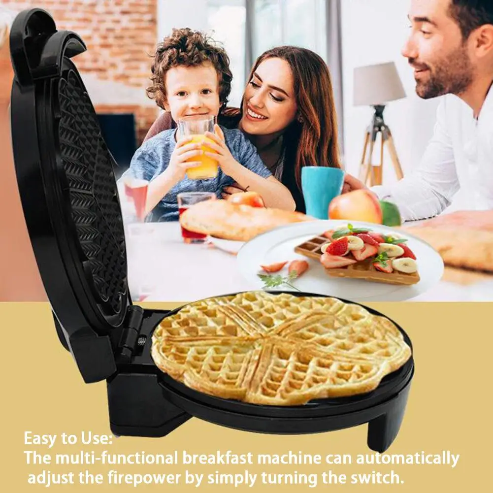 Mini Waffle Maker Classic Nonstick Plates Breakfast Panini Making Machine Individual Round Portable Kitchen Cooking Appliances