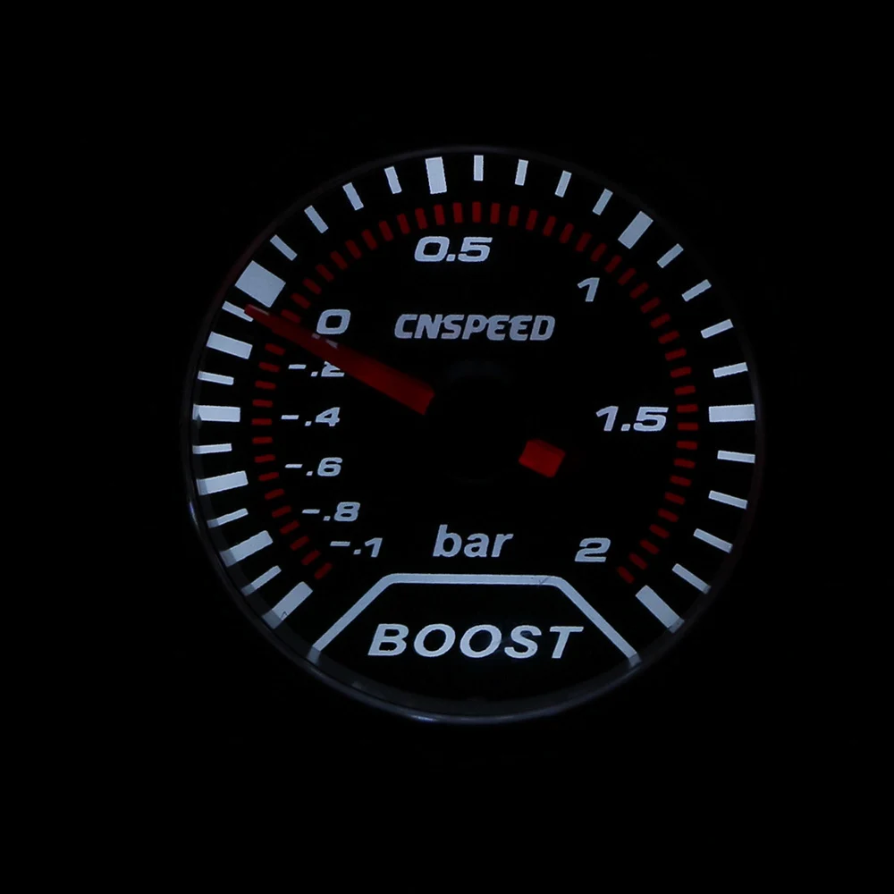 CNSPEED "(52 мм) Дымок 270 градусов Манометр(бар) Механический Стиль boost метр/автомобиль метр/Тахометр YC101225