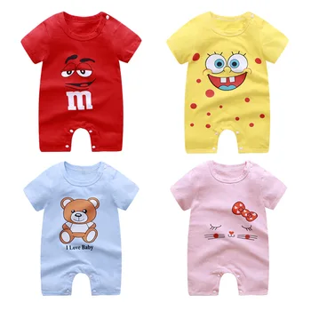 

Summer Baby Rompers New Style Cartoon Infant Jumpsuit Unisex Onesie Newborn Bebes Pajama Short Sleeve Boys Girls Clothes A0150