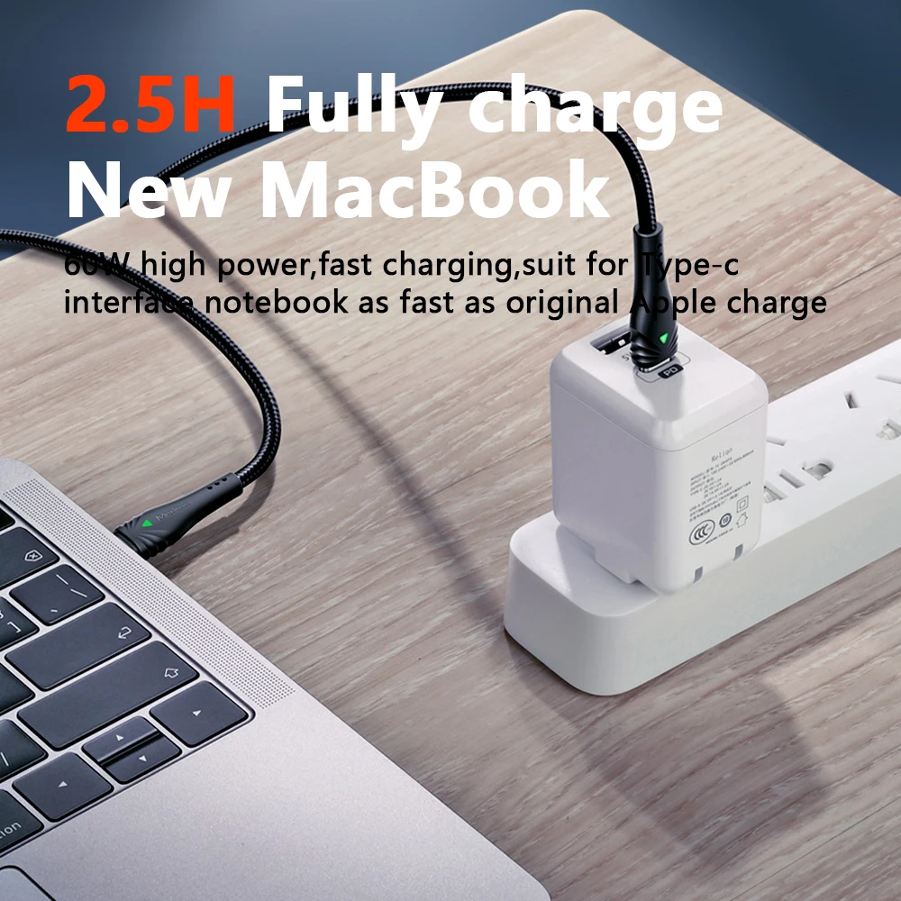 MCDODO 60W 3A Быстрый PD type C для type-C кабель для передачи данных Быстрая зарядка 4,0 для samsung S9 huawei P20 USB C зарядное устройство для мобильного телефона