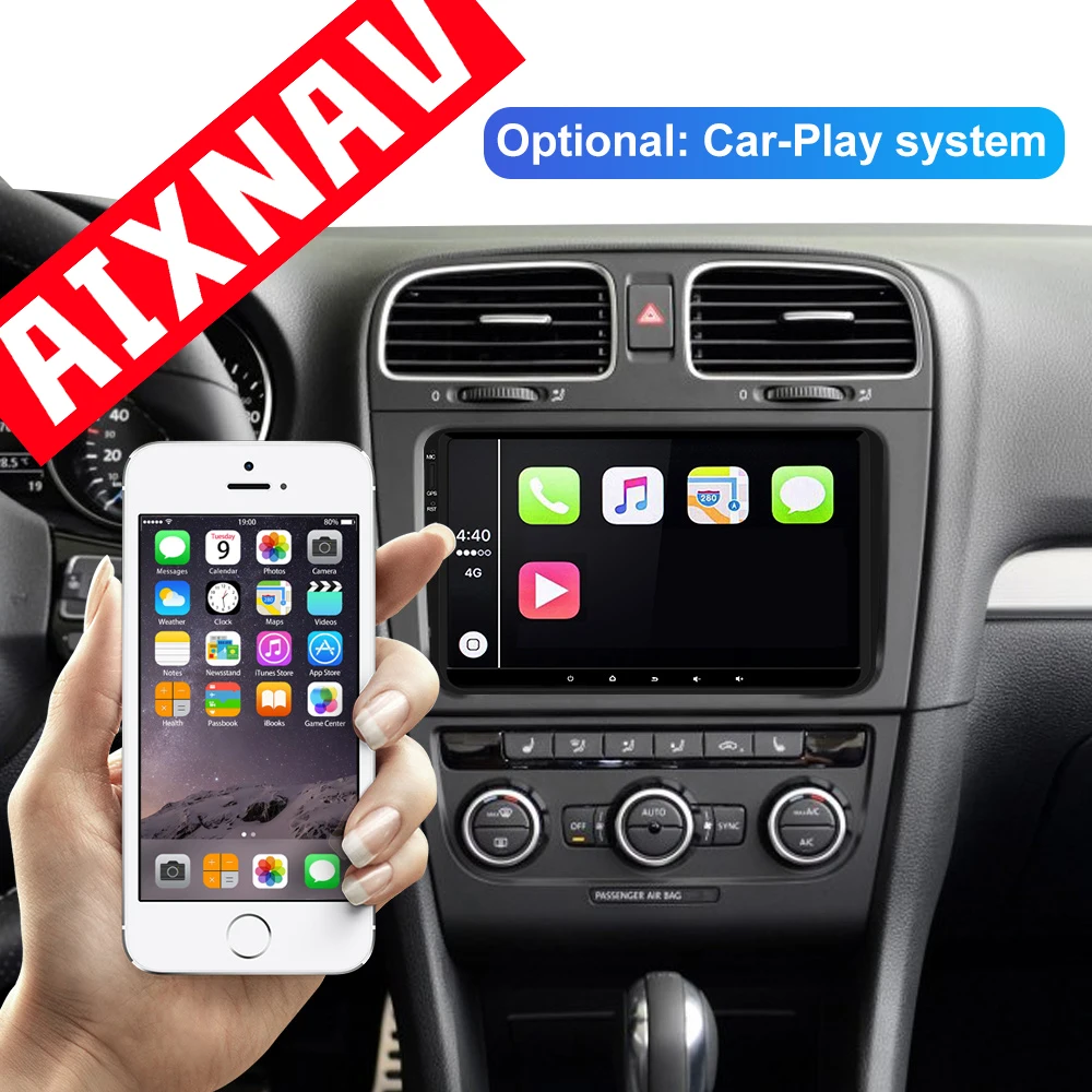 Автомобильный мультимедийный плеер gps навигация Android 9,0 для Volkswagen Passat 4 ядра ram 4 Гб DSP Авто Радио 1 Din FM аудио DVD плеер