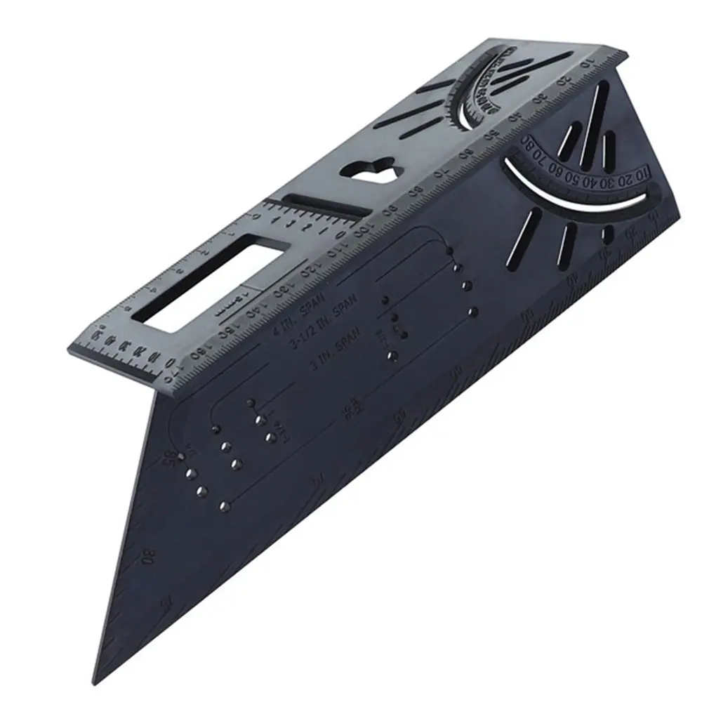 

3D Mitre Angle Measuring Ruler Scribe Mark Line Gauge Carpenter Ruler Square Layout Miter 45 And 90 Degrees Woodworking Scribe