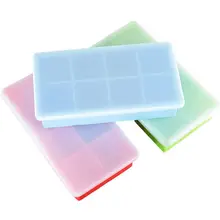 Силиконовый лоток для льда с крышкой 6 кубов для хранения салата замораживание детского питания форма для льда